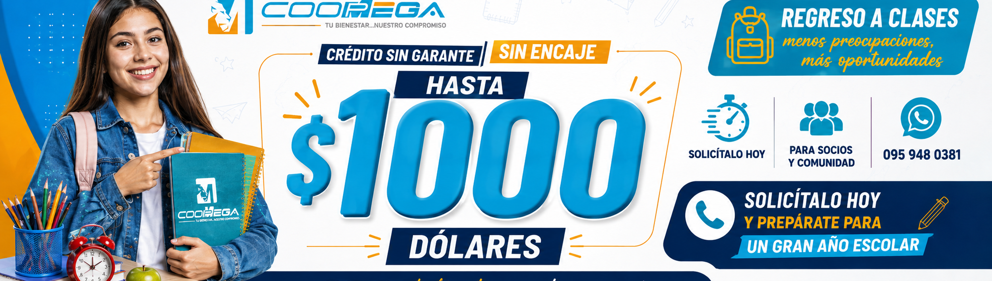 Promoción de crédito escolar para socios y comunidad
